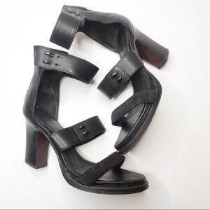 rag & bone Black Leather Strap Sandals